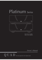 Quad Platinum-Series - Owners Manual 